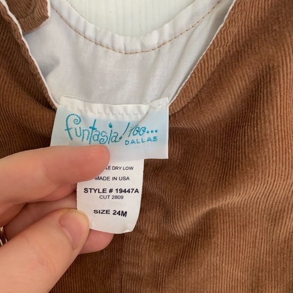 Funtasia Too Corduroy Longalls. Like New. 24m. - Picture 2 of 2